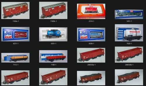 Verschiedene güterzugwagen - verschiedene, h0